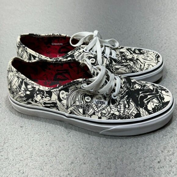 Vans x‎ Marvel Comics Shoes Womens 8 Era White All Over Print Off Wall Sneakers
